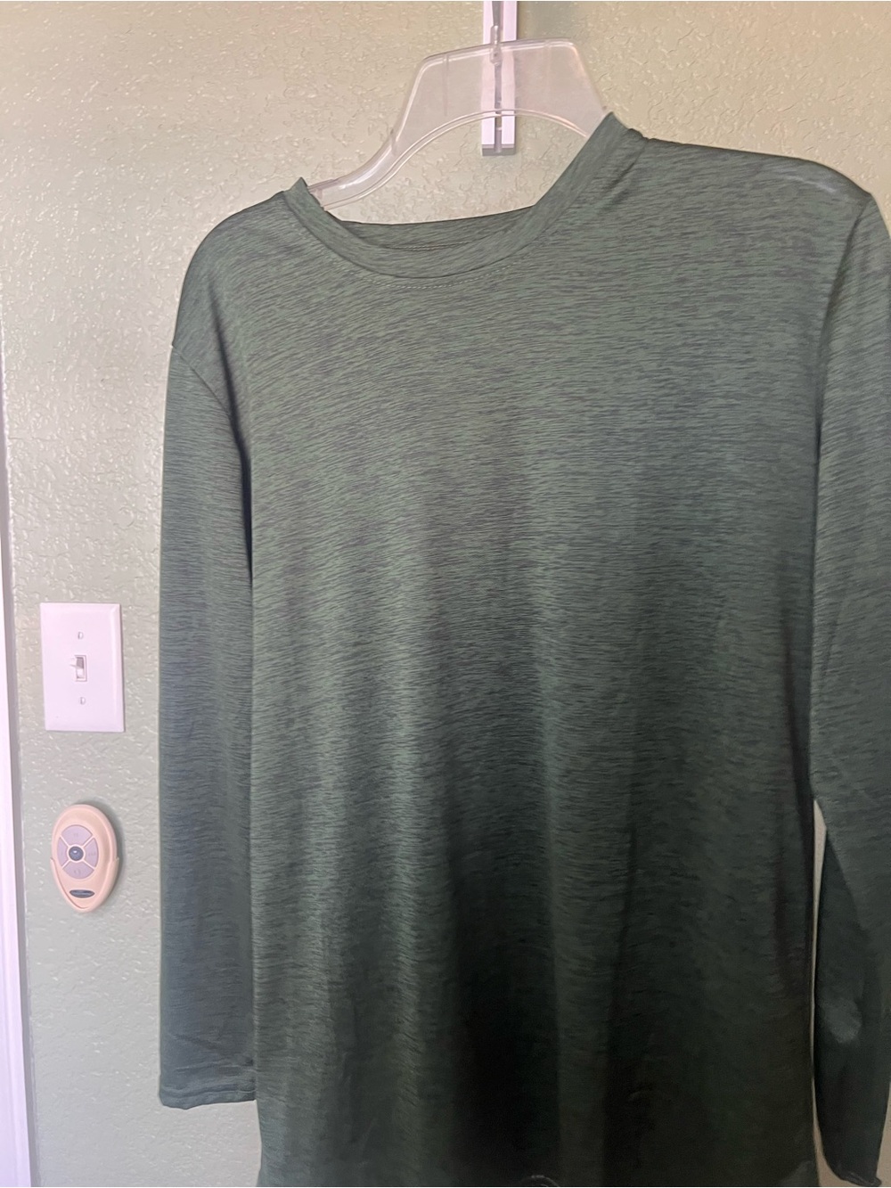 Real Essentials Boy’s Long Sleeve Crewneck Shirt - Olive